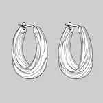 silver hoop earrings image